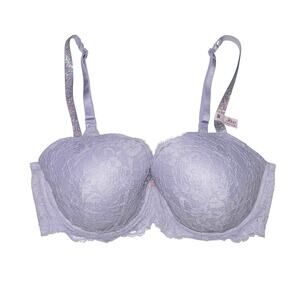 Victoria's Secret Twinkle Strap Lace Classic-Coverage Bra Feather Lilac 36DD